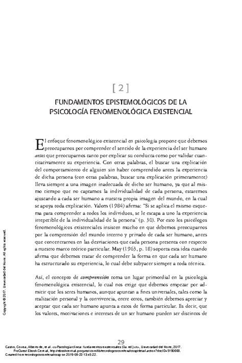 Fundamentos Psicología Existencial 29 2 Fundamentos