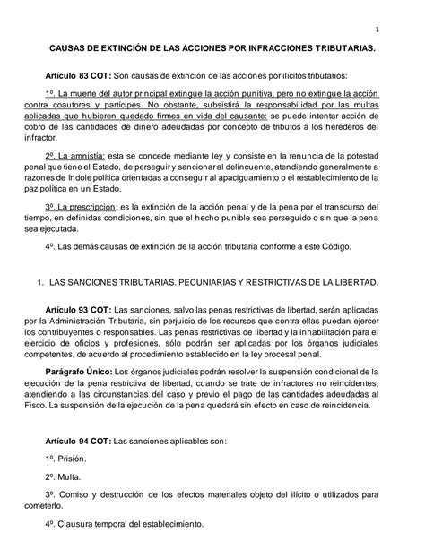 Solution Guia Sobre Las Causas De Extinci N De Las Acciones Por