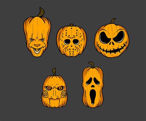 Horror Movie Designer Wanted Create A Set Of Pumpkin Graphics With The