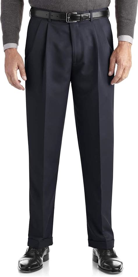 Mens Pleated Cuffed Dress Pants Flash Sales