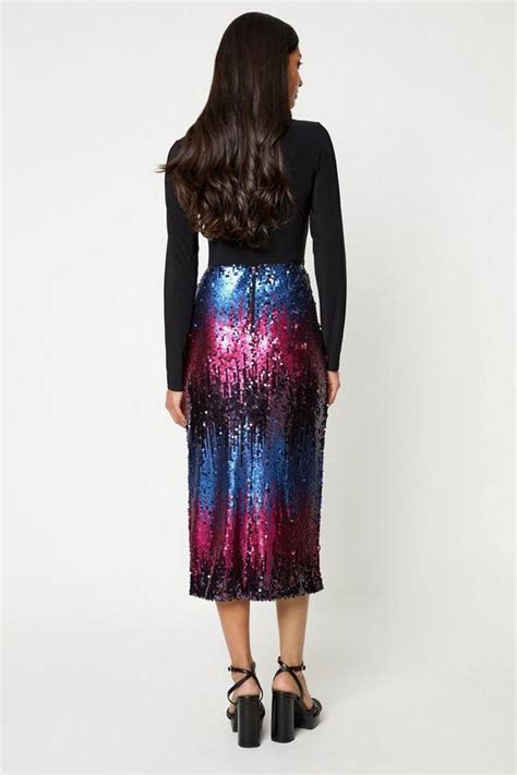 Skirts Sequin Midi Pencil Skirt Dorothy Perkins