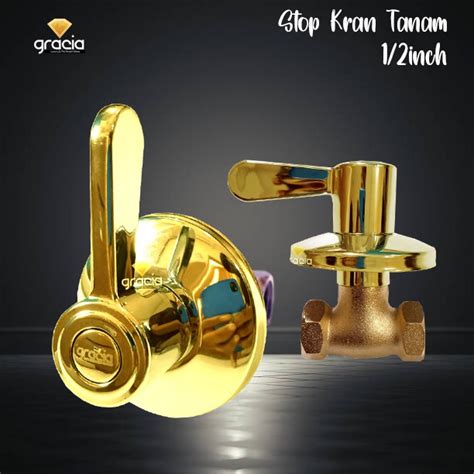 Jual Stop Kran Tanam Gold Kran Dinding Kran Toilet Inch Stop Kran