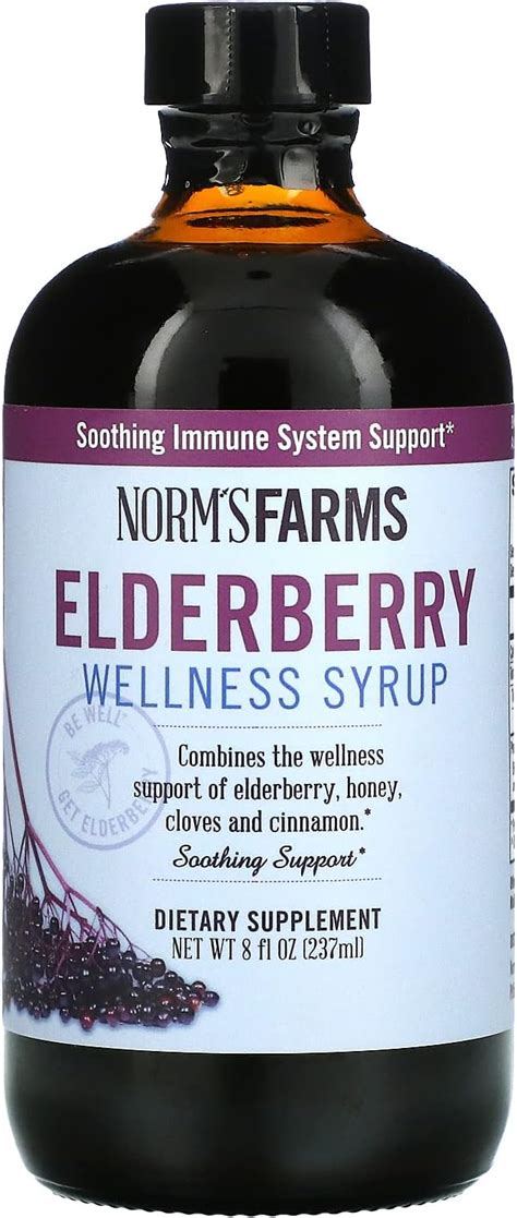 Amazon Norms Farms Elderberry Wellness Syrup Fz Health