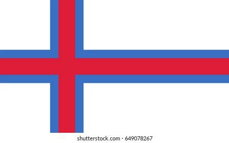 Faeroe Islands Contry Flag High Resolution Stock Vector Royalty Free