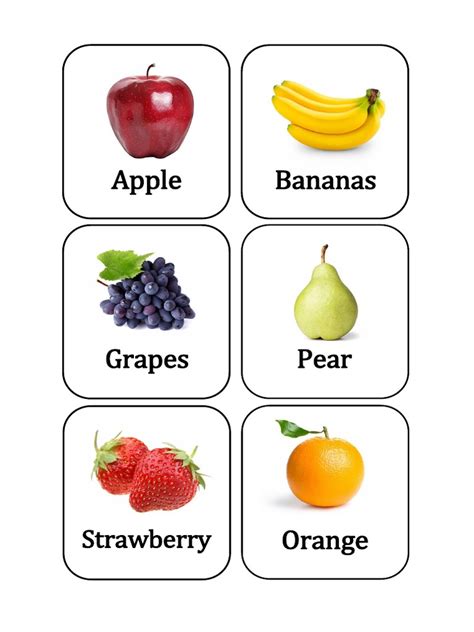 Fruits and Vegetables Flashcards | PDF