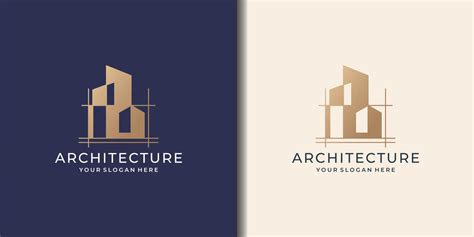 Architect House Logo Architectural And Construction Sketch Design With