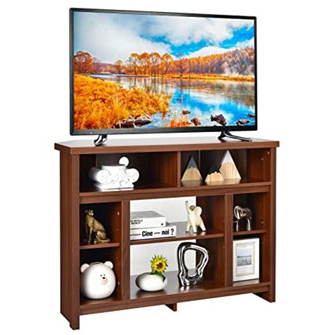 Buy Tangkula Corner Tv Stand For Tvs Up To Inch Farmhouse Wood