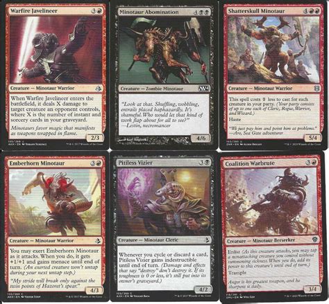 Minotaur General Magic MTG Custom Commander CMD EDH 100 Card Deck Red