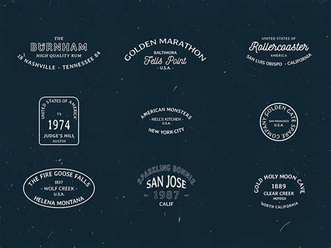 American Vintage Typography Badges | Free PSD Template | PSD Repo