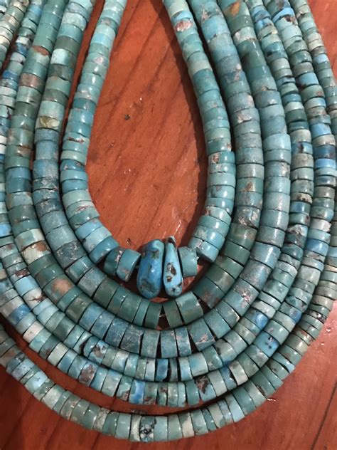 Navajo Zuni Heishi Necklace Turquoise Jewelry Silver Work Heishi