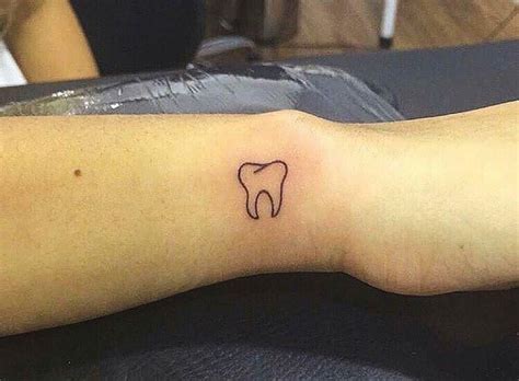 Love The Location Of This Tat Tooth Tattoo Teeth Dental