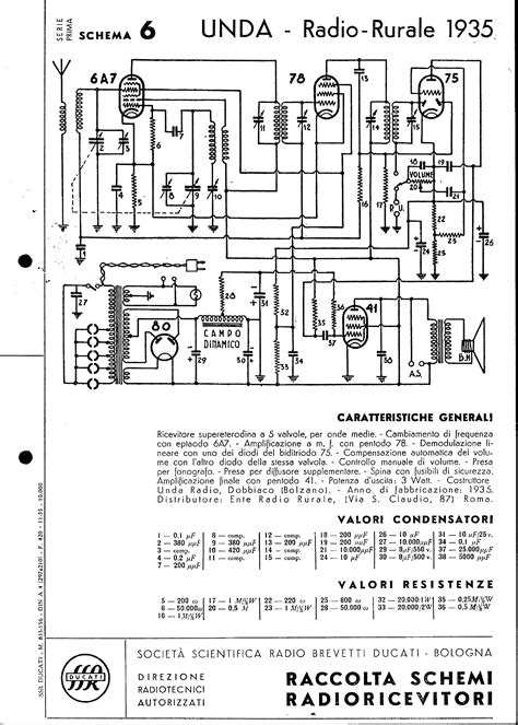 Unda Radio Radiorurale 1935 Service Manual Download Schematics Eeprom