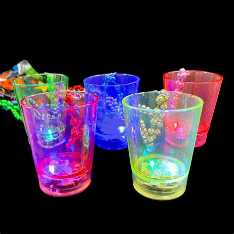 Led Light Up Shot Glass W Necklace Dallastoyswholesale