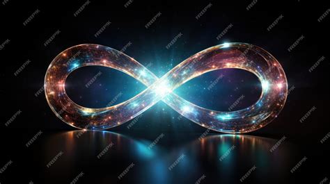 Premium Ai Image Image Of Holographic Infinity Symbol In Space Void