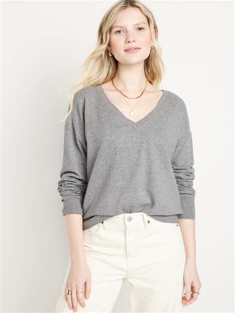 Sosoft Lite Loose V Neck Sweater Old Navy