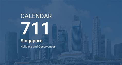 Year 711 Calendar – Singapore