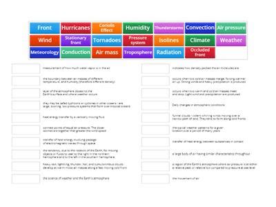 Meteorology vocabulary 2 - Teaching resources