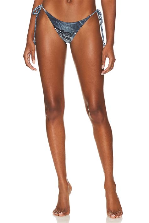 Miaou Kauai Bikini Bottom In Denim Suede Print Revolve