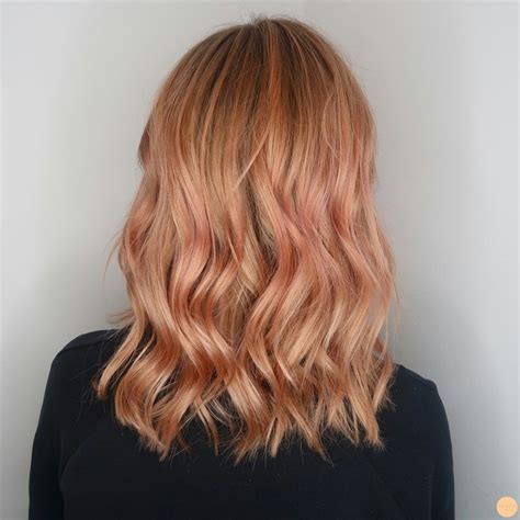 Peach pink hair