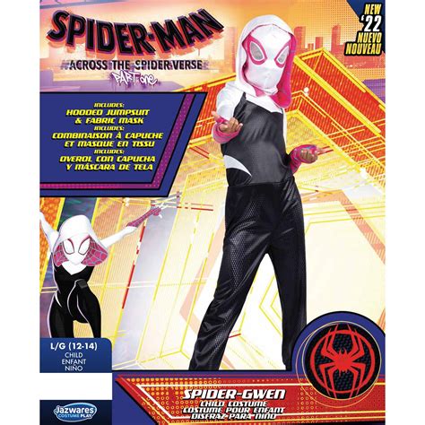 Marvel Spider-Gwen Costume for Kids, Hooded Jumpsuit | Party Expert