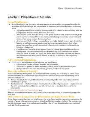 Chapter Lecture Notes Chapter Sexual Arousal And Response