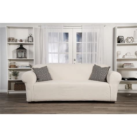 Classic Slipcovers Snowball Stretch Sofa Slipcover – Overstock