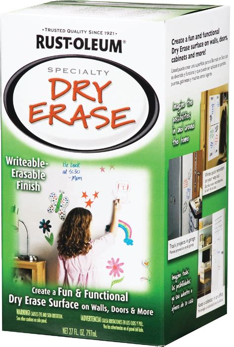 Rust-Oleum Rust-Oleum White Dry Erase Paint Kit 1 Qt., White - Walmart.com