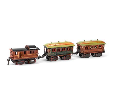 Bonhams Cars MÄrklin 0 Gauge Three Bogie Coaches 1904 1909 Luggage