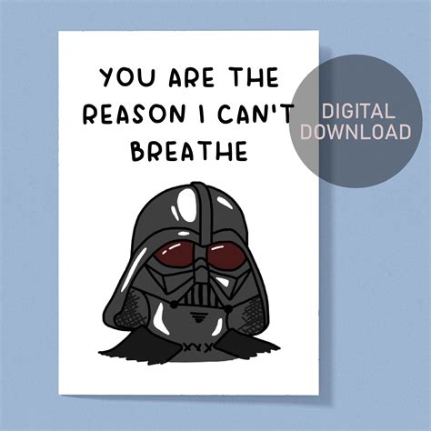 Darth Vader Card Funny Star Wars Card Star Wars T Etsy Canada