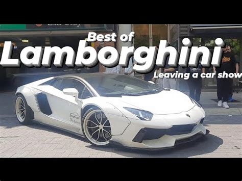 Best Of Lamborghini Supercars Leaving A Car Show YouTube