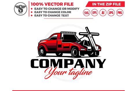 Towing Truck Back View Logo Graphic By Sllametdesigns Creative Fabrica