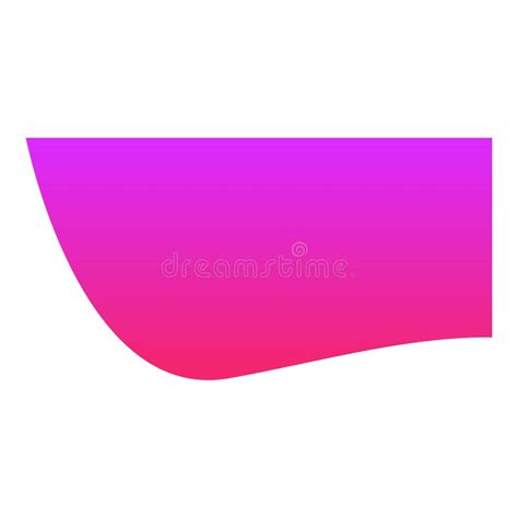 Abstract Wavy Shape With Vibrant Pink And Purple Gradient Stock Vector