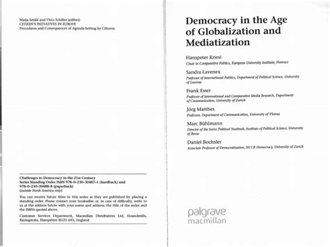 Pdf Esser F 2013 Mediatization As A Challenge Media Logic