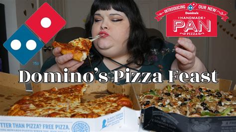 Dominos Pizza Feast Mukbang Eating Show Youtube