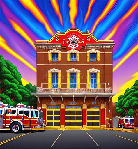 Fire Stations Commercial Business Generative Ai Stock Photo Image