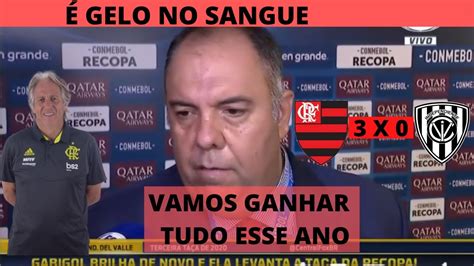 COLETIVA DE JORJE JESUS FLAMENGO 3 X 0 INDEPENDIENTE FLAMENGO É