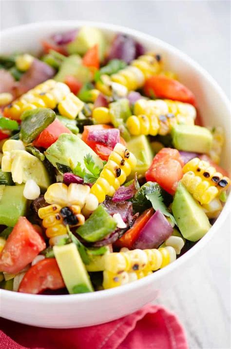 Grilled Corn Avocado Salad