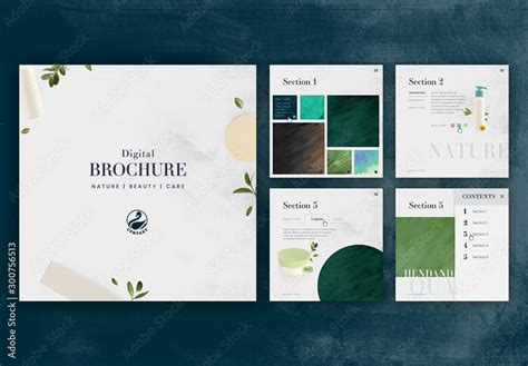 Animated Digital Brochure Layout Stock Template | Adobe Stock