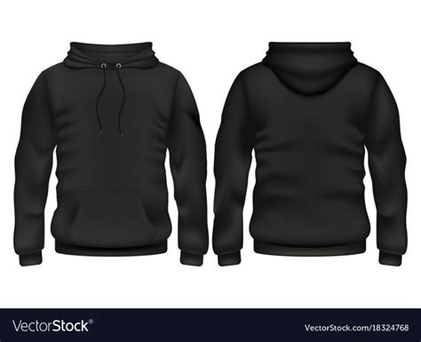 Front And Back Black Hoodie Template Within Blank Black Hoodie Template ...