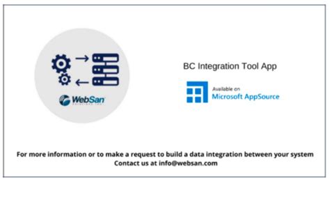 Business Central Integration Tool Websan Solutions Inc