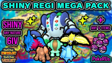 SHINY 6iv, Ev Trained Regi MEGA PACK regirock, Regice, Registeel ...