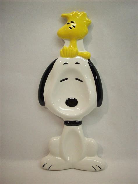 Snoopy Peanuts Woodstock 3d Ceramic Spoon Rest Treasure Craft