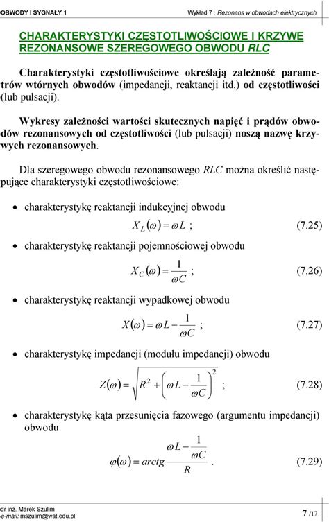 Rezonans W Obwodach Elektrycznych Pdf Darmowe Pobieranie