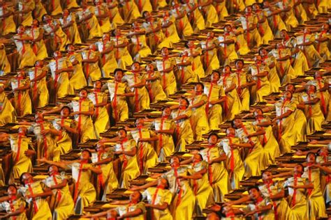 BEIJING – AUGUST 08: Drummers perform during the Opening Ceremony for ...