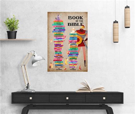 Buy Books Of The Bible Learning Chart Christian Wall Art Scripture Art