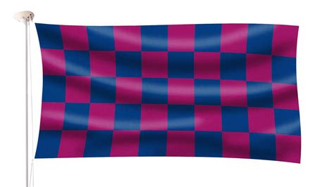 Chequered Claret And Blue Flag Hampshire Flag Company