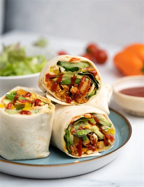 Spicy Chickpea Veggie Wrap - The flavours of kitchen