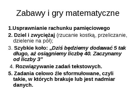 Prezentacja Praca Z Uczniem Dyslektycznym Na Lekcjach Matematyki