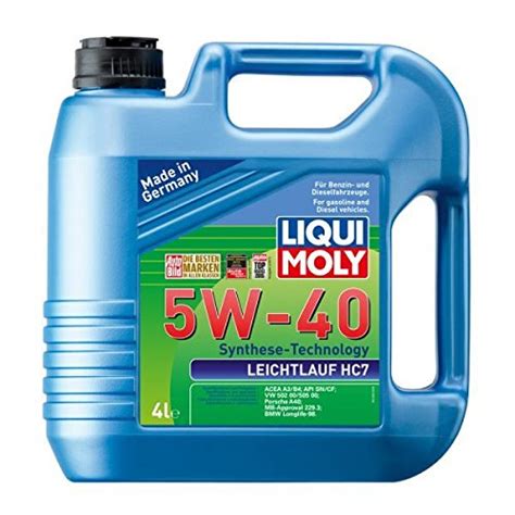 Liqui Moly 1382 Leichtlauf Hc7 5W-40 Synthetic Engine Oil, 4 Litre (1 ...