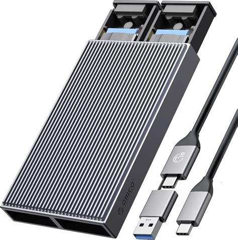 ORICO Dual Bay Boîtier M 2 NVMe SSD Aluminium USB3 2 Gen2 10Gbps